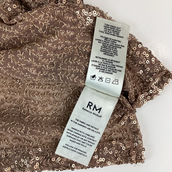 NWOT Rebecca Minkoff Brown Sequin Top | Small - Picture 10 of 10